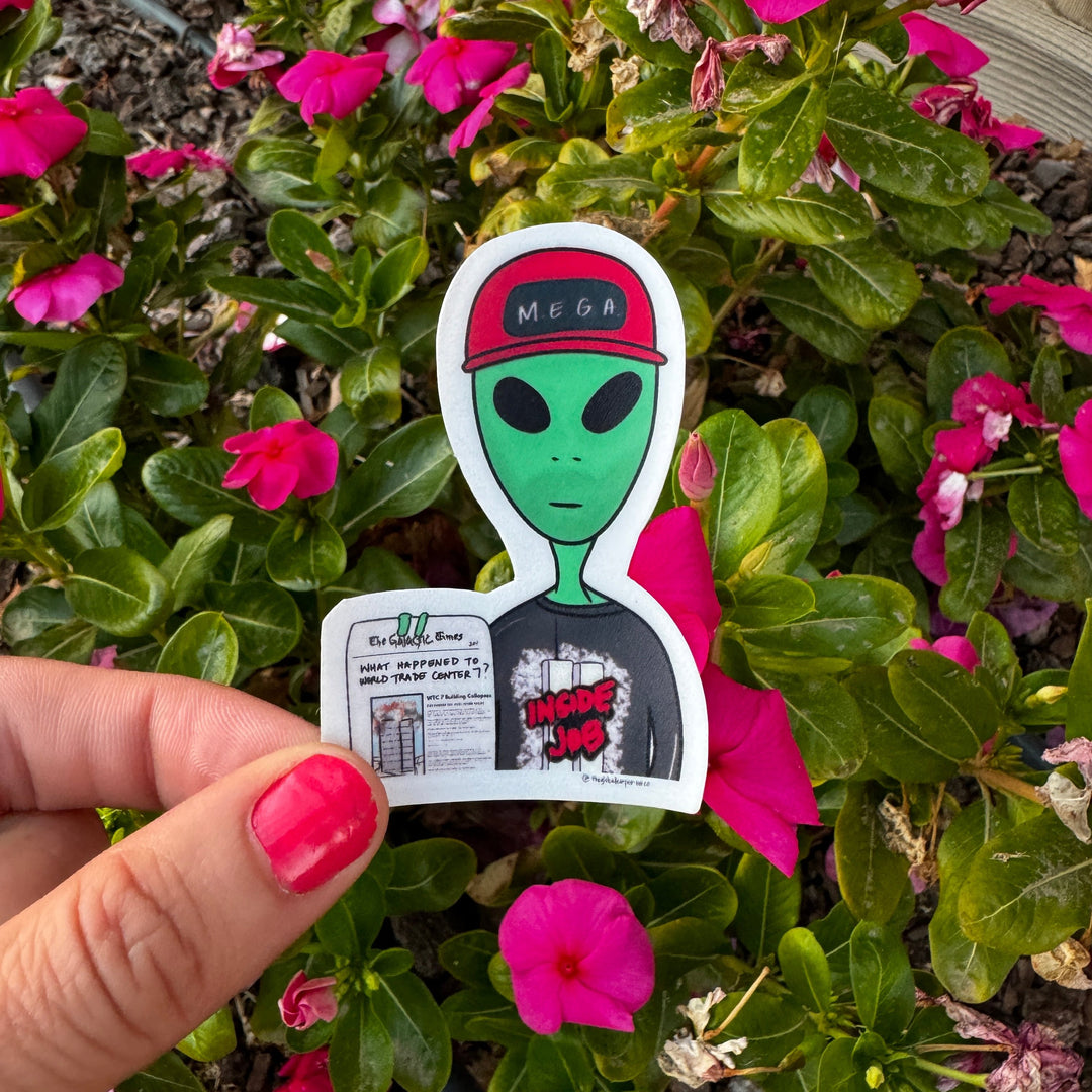 Make Earth Great Again Alien Vinyl Sticker