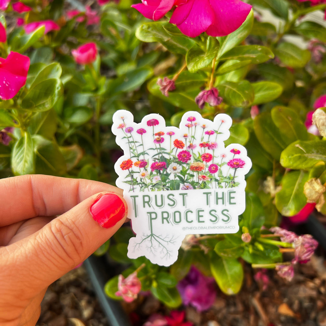 Trust the Process Floral Sticker
