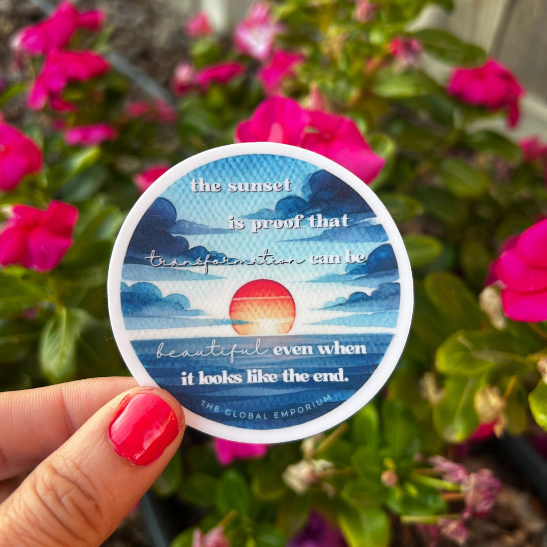 Motivational Sunset Vinyl Sticker