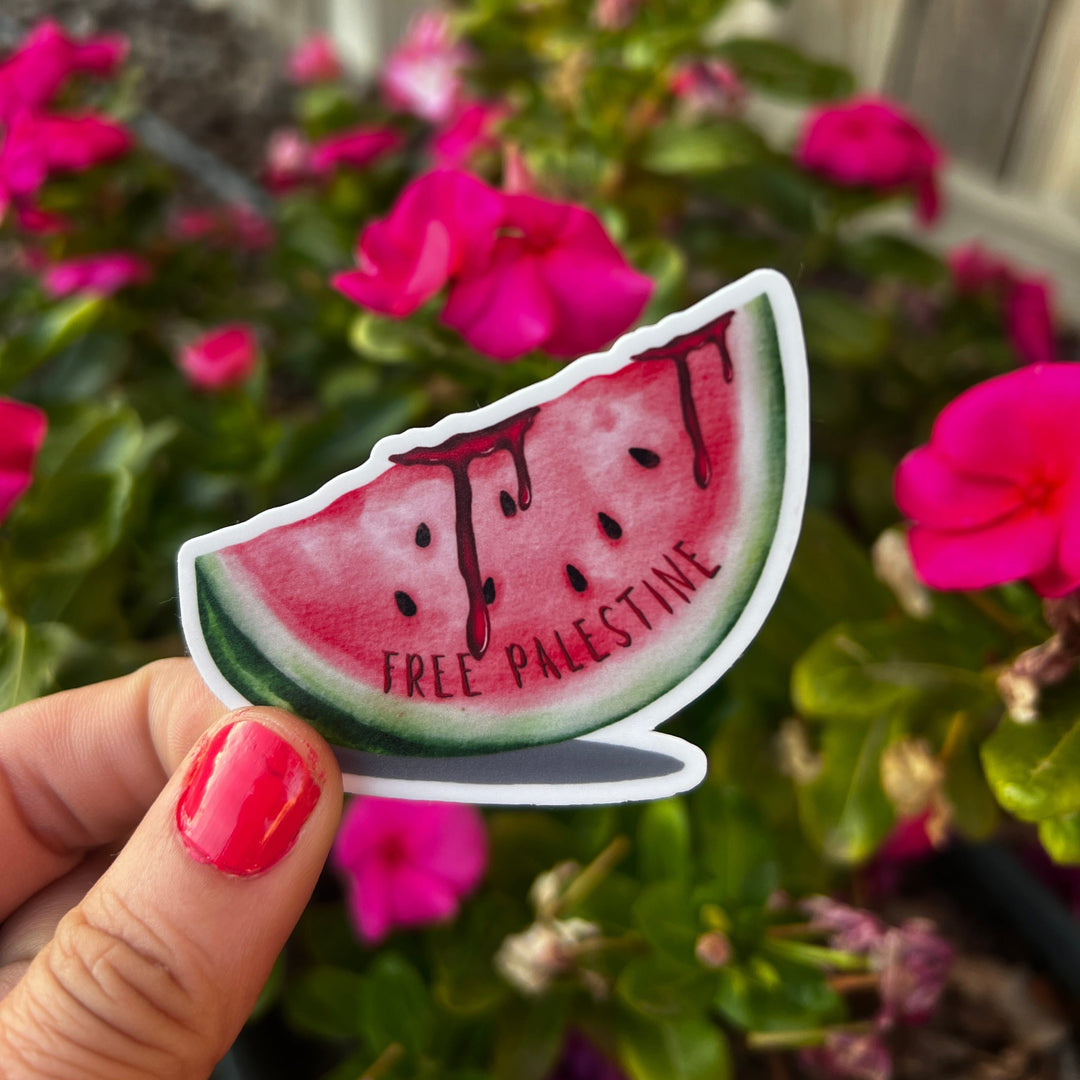 Free Palestine Watermelon Vinyl Sticker