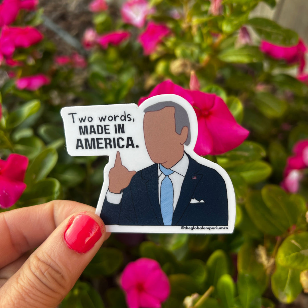 Two Words Biden Vinyl Sticker