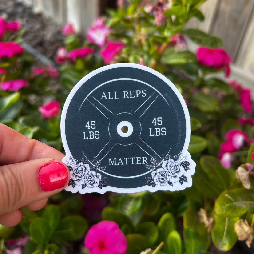 All Reps Matter Plate Floral Vinyl Sticker