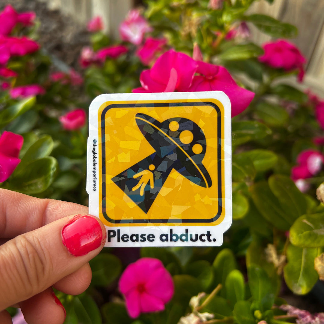 Please Abduct UFO Vinyl Sticker