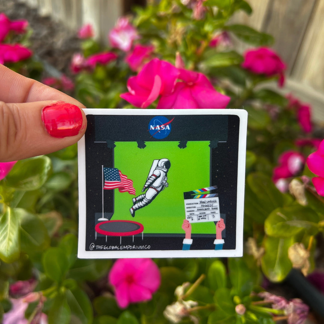 Moon Landing Vinyl Sticker