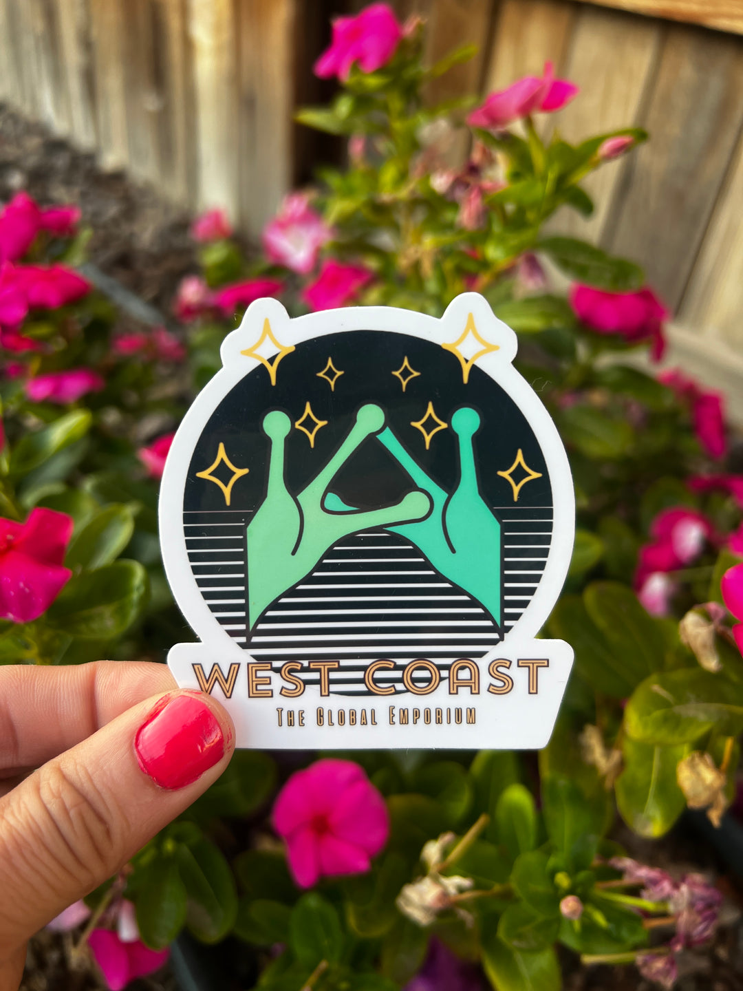 West Cost Alien Vinyl Sticker