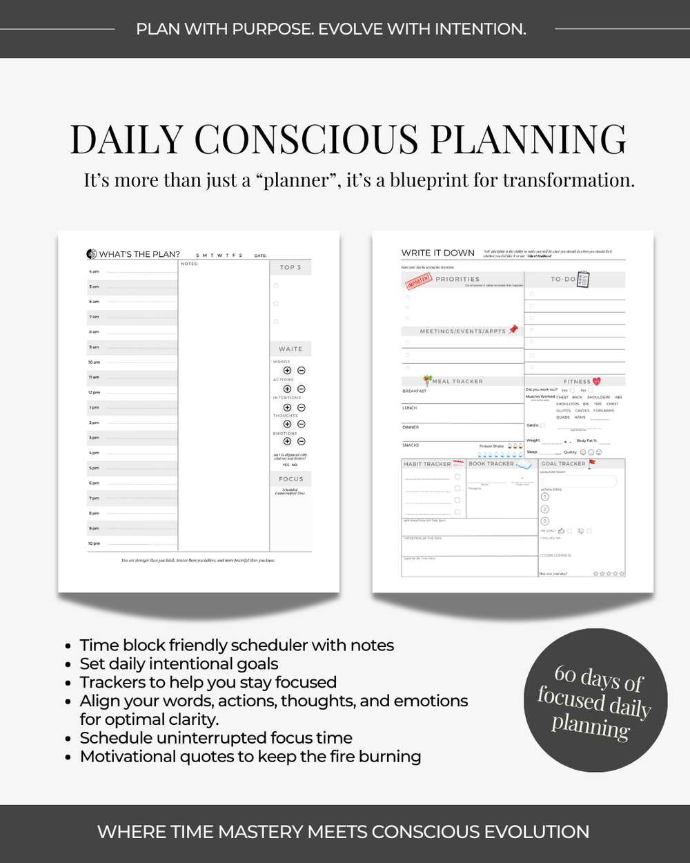 Evolve 60 Day Conscious Planner (Pre-Order)