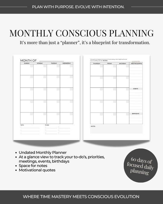 Evolve 60 Day Conscious Planner (Pre-Order)
