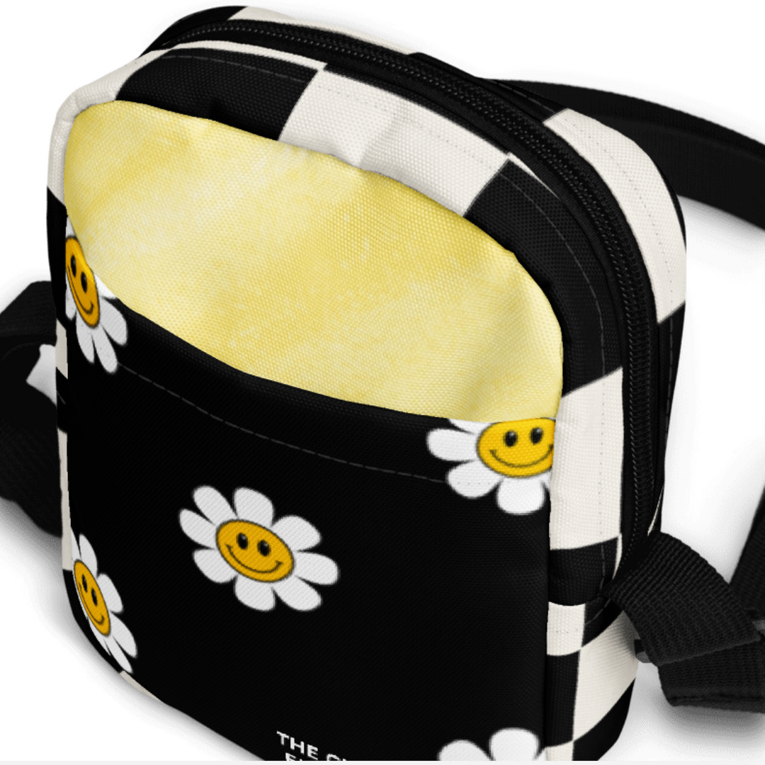 Checkered Daisy Utility crossbody bag