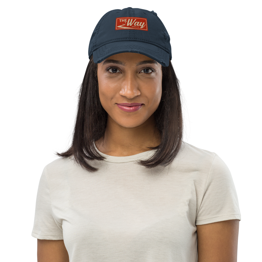 The Way John 14:6 Distressed Dad Hat