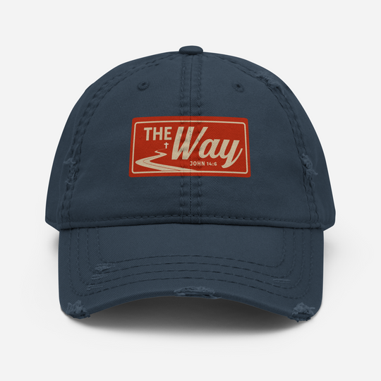 The Way John 14:6 Distressed Dad Hat