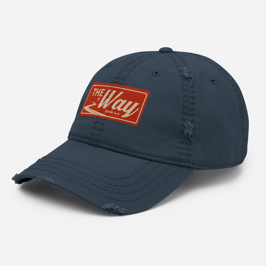 The Way John 14:6 Distressed Dad Hat