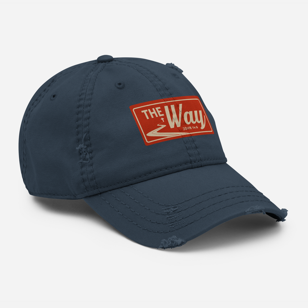 The Way John 14:6 Distressed Dad Hat